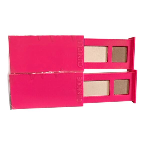 CLINIQUE All About Shadow Duo - 2x Ivory Bisque Bronze Satin .06oz / 1.7g New! - Picture 1 of 4